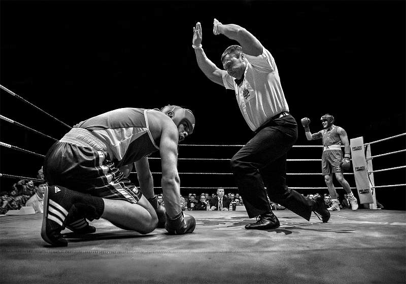 9 -10 Your Out !.jpg - Monochrome Exhibition Print